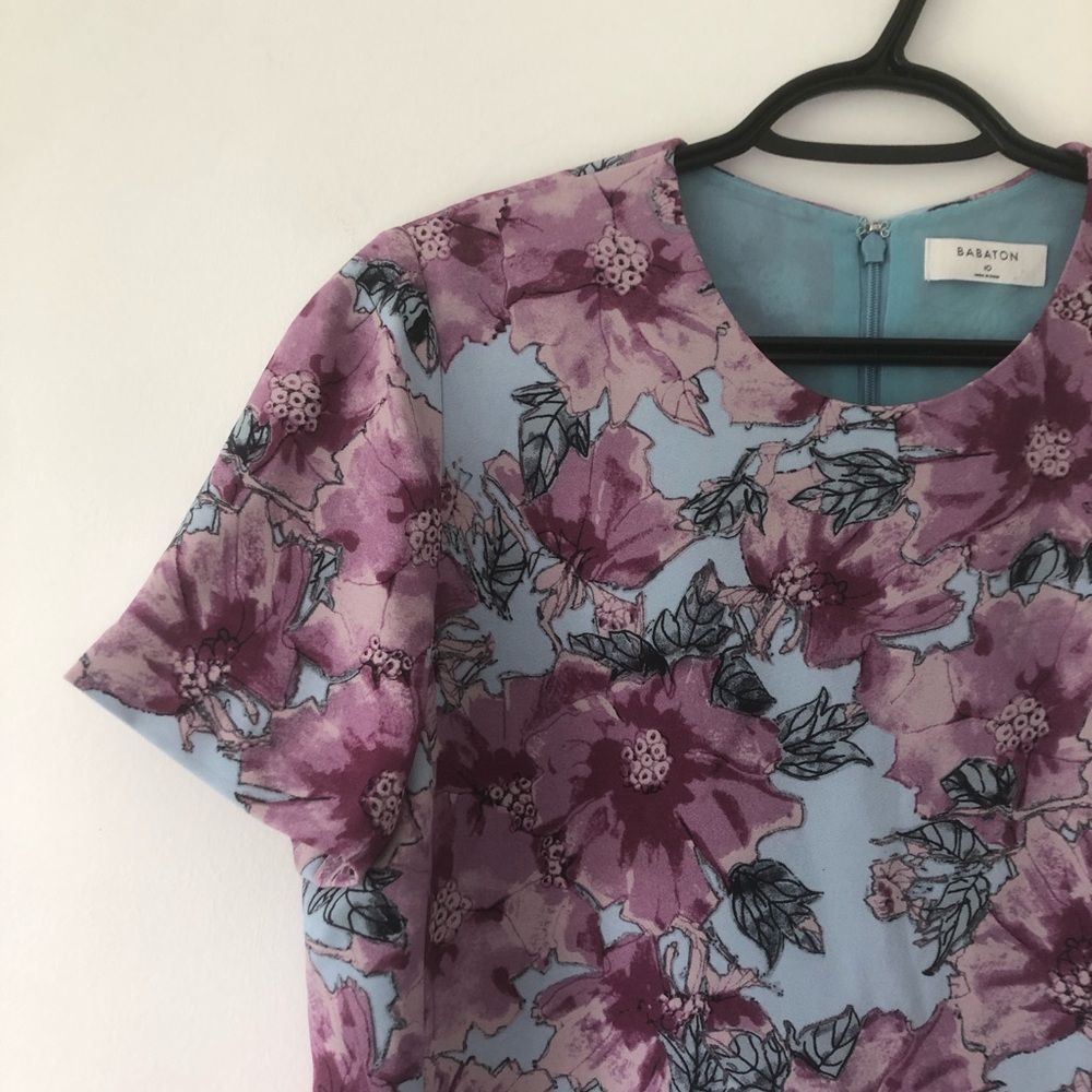 Babaton Patricio Floral Shift Dress | Size 10 - Picture 2 of 5